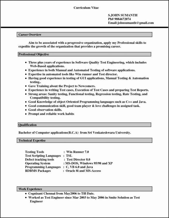 Resume Formats In Word Free Download Resume Formats In Word Free Download
