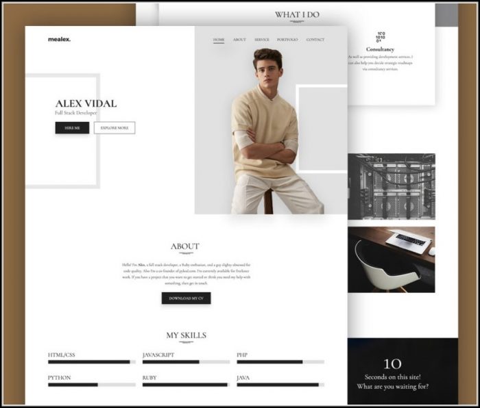 Resume Website Template Free Resume Website Template Free
