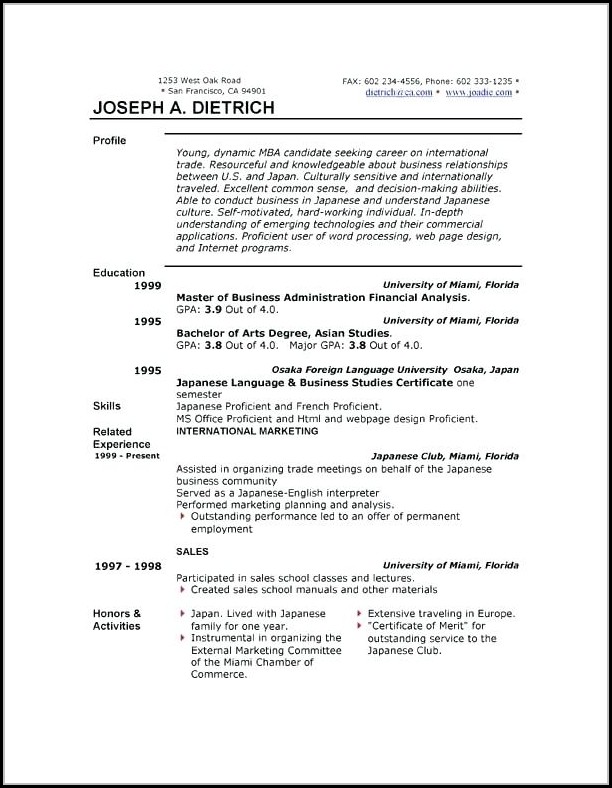 Resumes On Microsoft Word Resumes On Microsoft Word