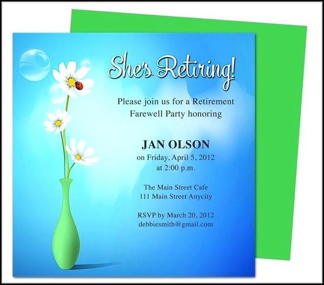 Retirement Party Flyer Template Word Retirement Party Flyer Template Word