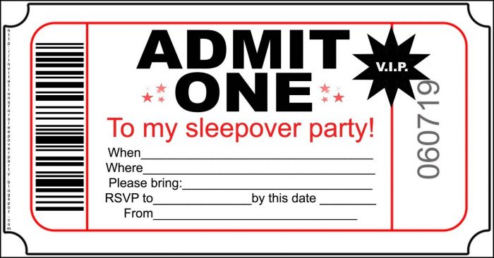 Sleepover Invitation Templates Sleepover Invitation Templates