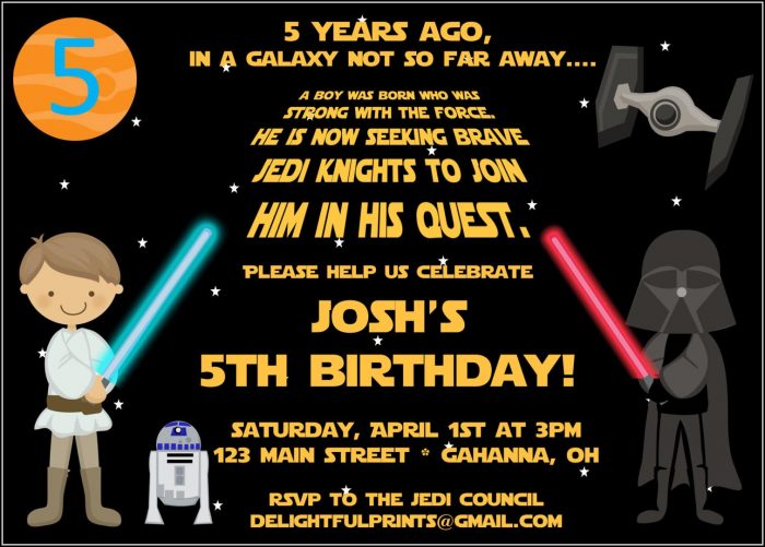 Star Wars Birthday Invitations Templates Free Star Wars Birthday Invitations Templates Free