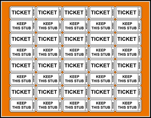 Template For Raffle Tickets With Numbers Template For Raffle Tickets With Numbers