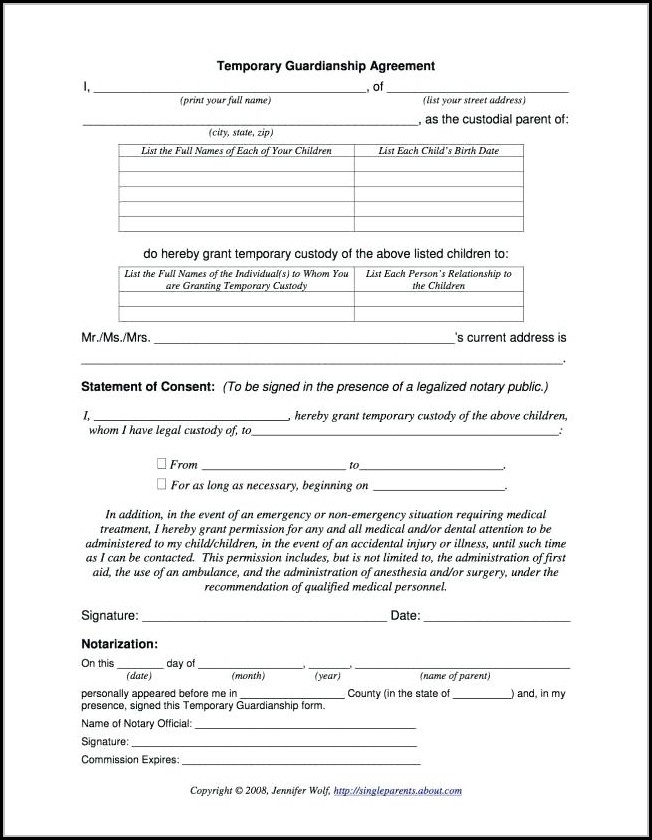 Temporary Guardianship Form For School Enrollment Texas Temporary Guardianship Form For School Enrollment Texas