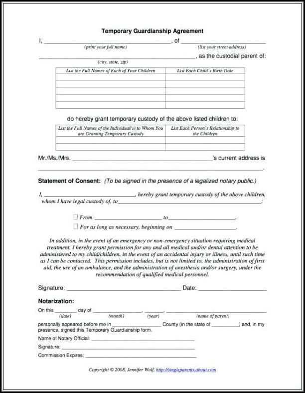 Temporary Guardianship Forms Az Temporary Guardianship Forms Az
