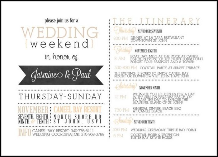 Wedding Itinerary For Guests Template Free Wedding Itinerary For Guests Template Free