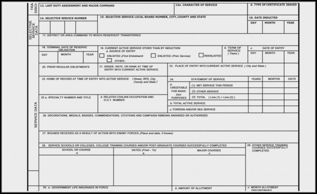 What Does Military Form Dd214 Look Like What Does Military Form Dd214 Look Like