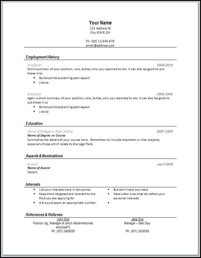 Wordpad Resume Template Download Free Wordpad Resume Template Download Free