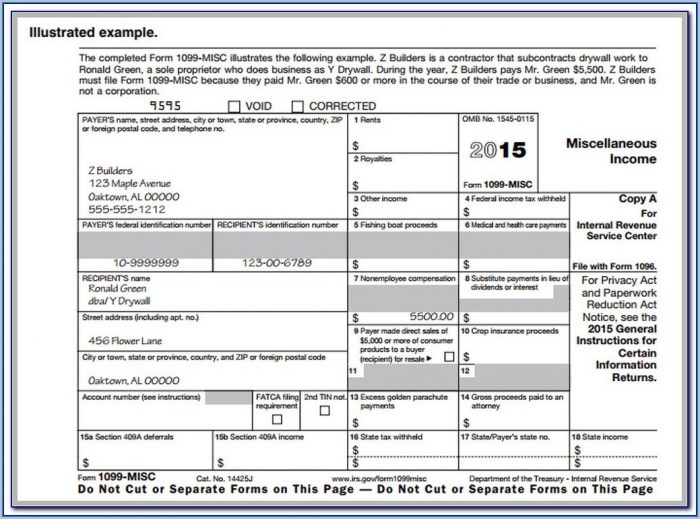 1099 Misc Form 2015 Fillable 1099 Misc Form 2015 Fillable