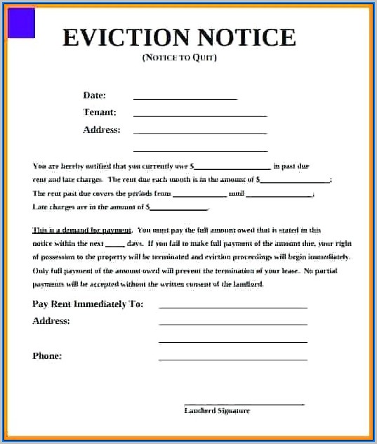 30 Day Eviction Notice Form Florida Free 30 Day Eviction Notice Form Florida Free