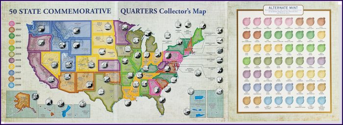50 State Quarters Collector's Map 50 State Quarters Collector's Map
