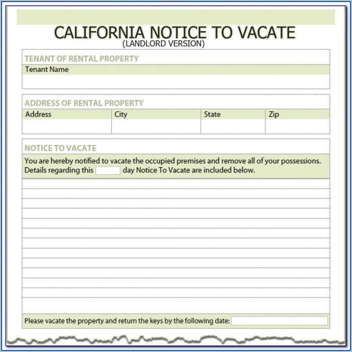 60 Day Eviction Notice California Form Free 60 Day Eviction Notice California Form Free