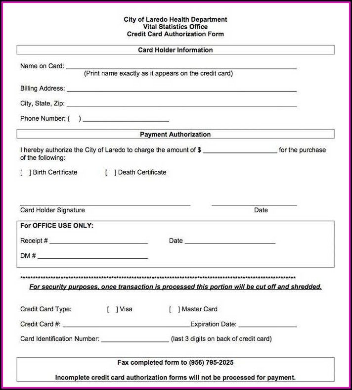 Ach Credit Authorization Form Sample Template 2 Resume Examples 