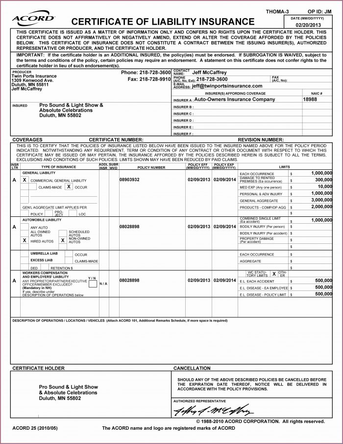 Free acord 25 fillable forms