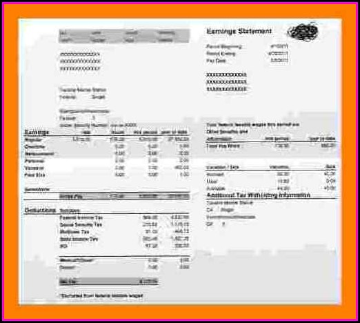 Adp Pay Stub Template Word Document Adp Pay Stub Template Word Document