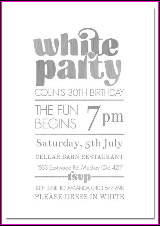 All White Party Invitation Templates All White Party Invitation Templates