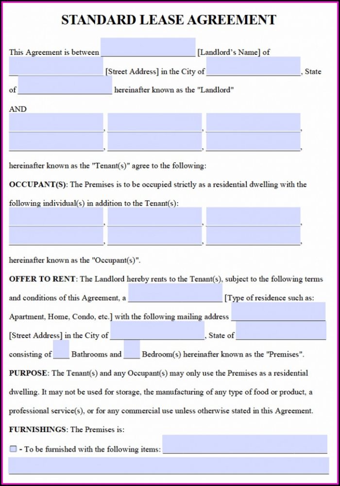 Apartment Lease Agreement Template Word Apartment Lease Agreement Template Word