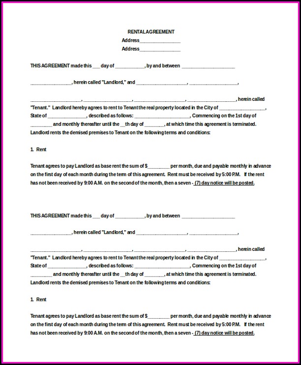Apartment Rental Agreement Template Word Apartment Rental Agreement Template Word
