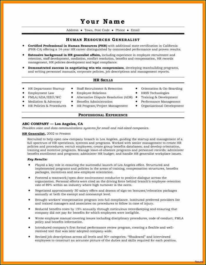Best Resume Template For Project Manager Best Resume Template For Project Manager