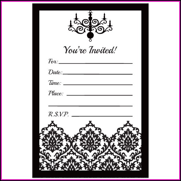 Black And White Birthday Party Invitations Templates Black And White Birthday Party Invitations Templates
