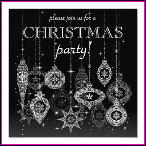 Black And White Christmas Party Invitations Templates Black And White Christmas Party Invitations Templates