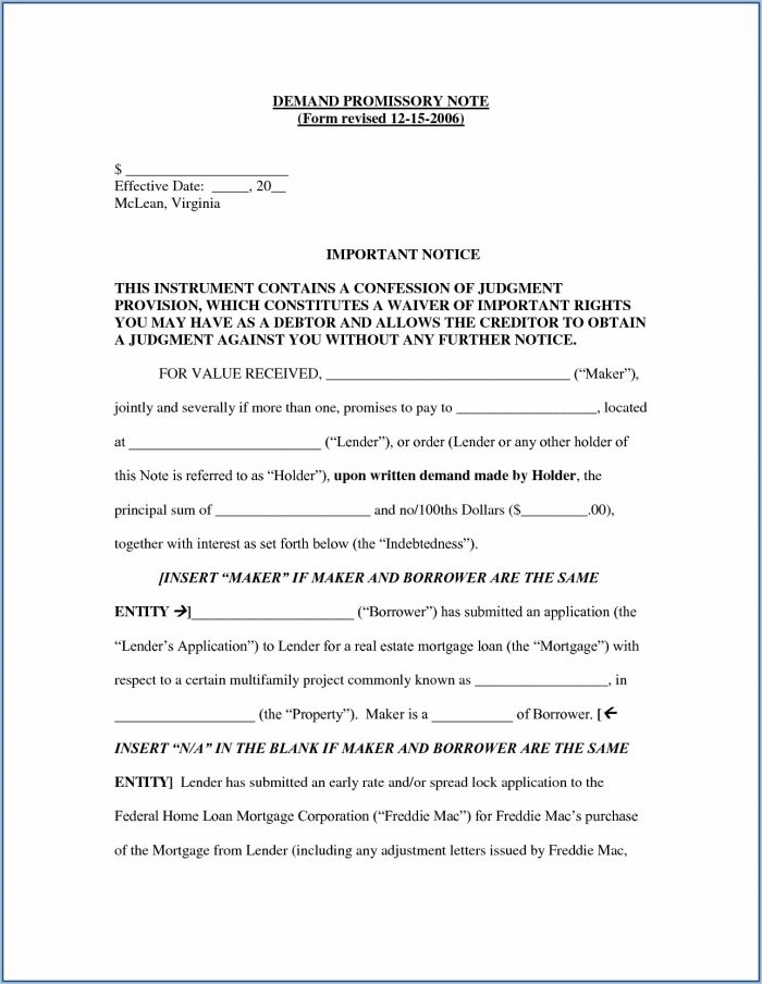 Blank Promissory Note Form Free Blank Promissory Note Form Free