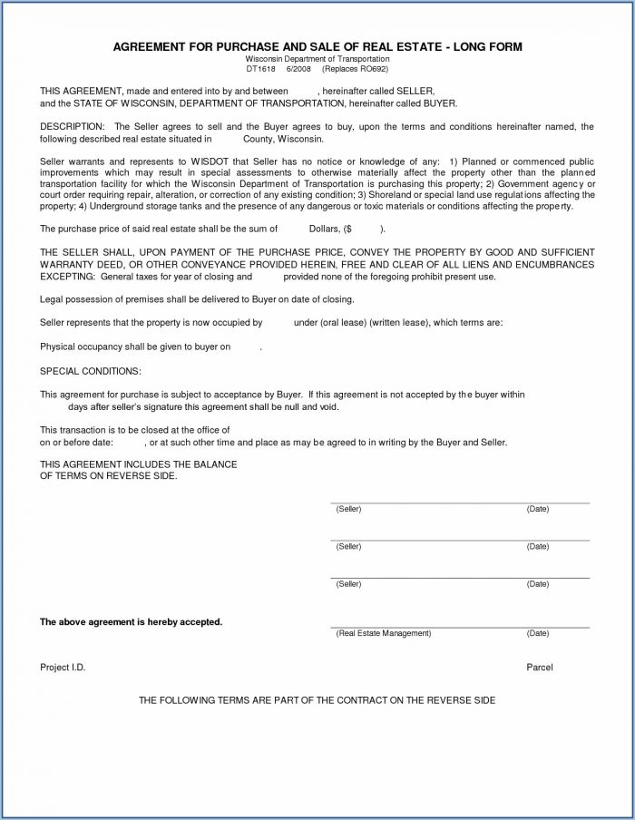 Blank Purchase Agreement Form Blank Purchase Agreement Form