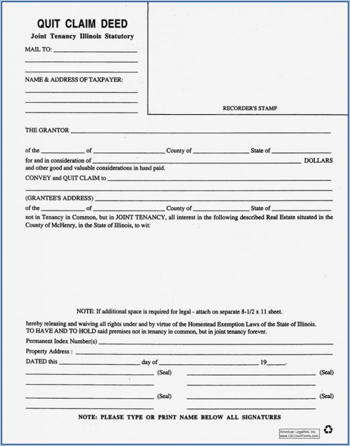Blank Quit Claim Deed Form Nevada Blank Quit Claim Deed Form Nevada