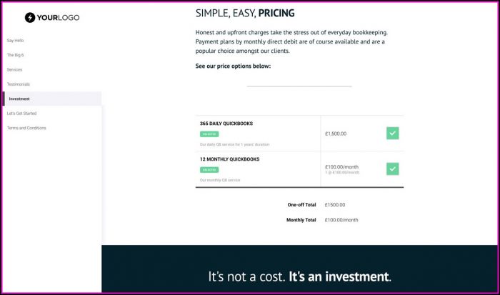 Bookkeeping Proposal Template Bookkeeping Proposal Template