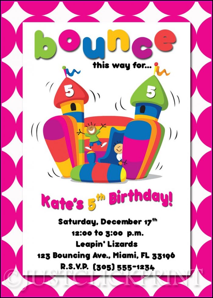 Bounce House Birthday Invitations Templates Bounce House Birthday Invitations Templates