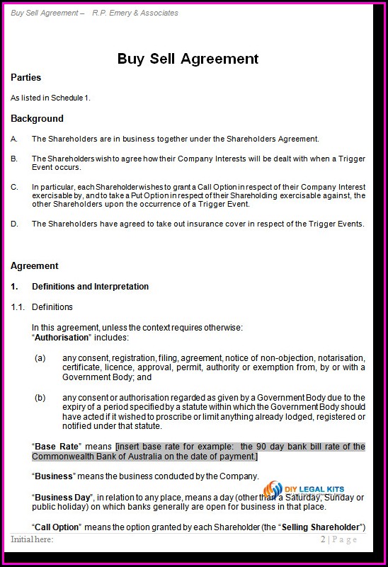 Buy Sell Agreement Template Australia Buy Sell Agreement Template Australia