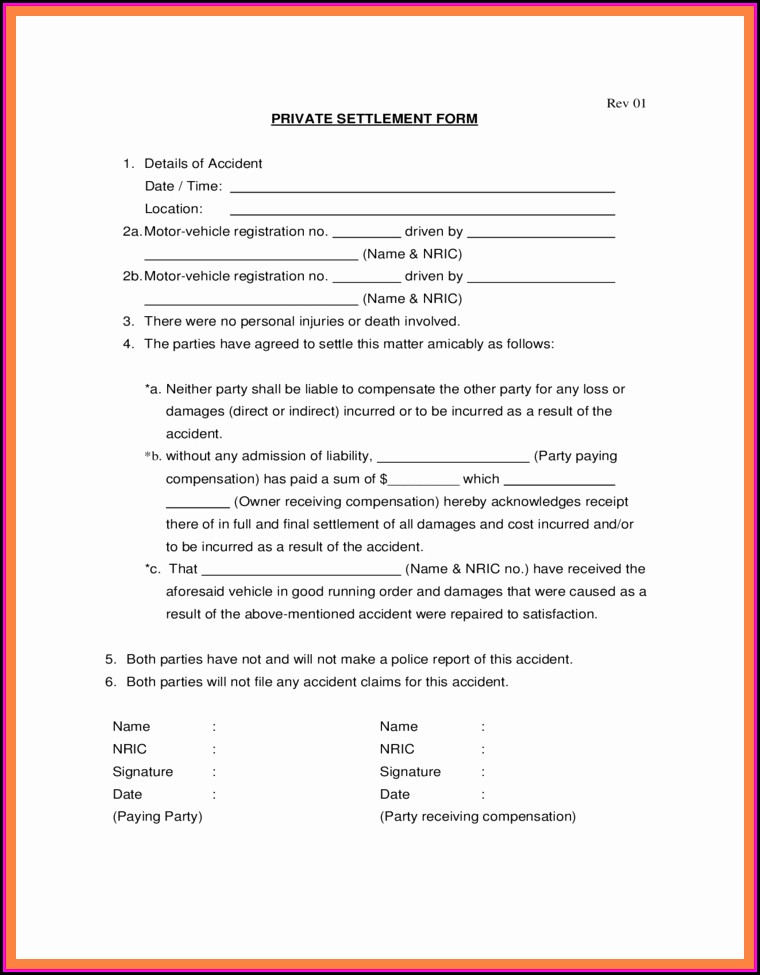 Car Accident Settlement Agreement Letter Template 2 Car Accident Settlement Agreement Letter Template