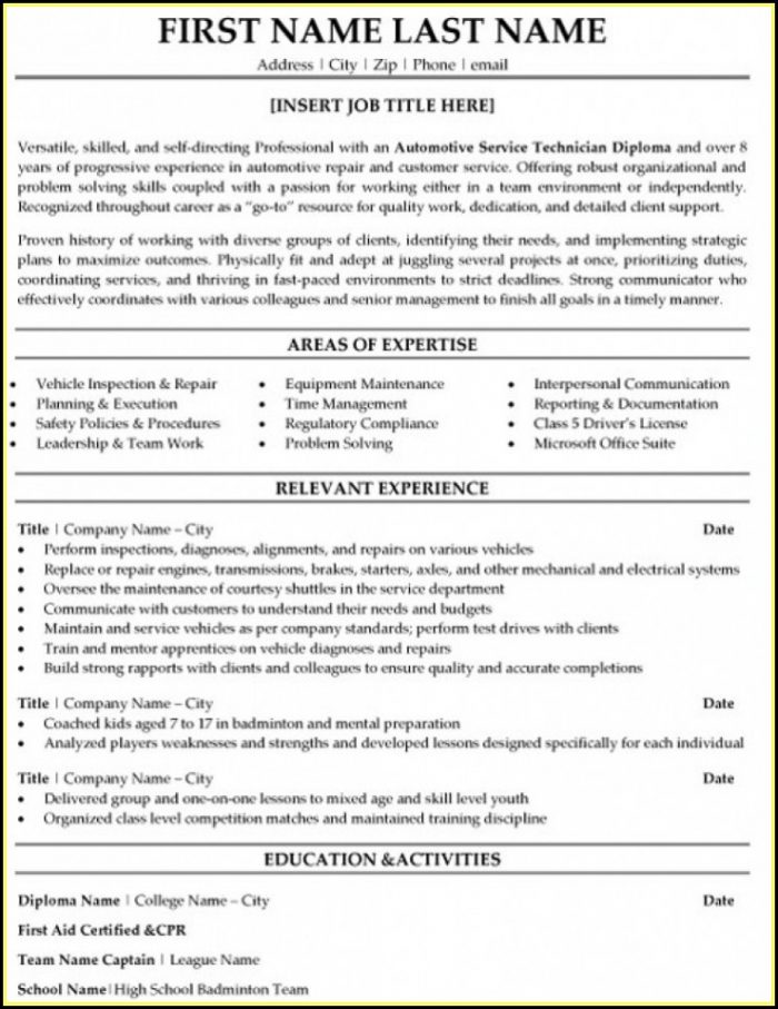 Car Mechanic Cv Template Uk Car Mechanic Cv Template Uk
