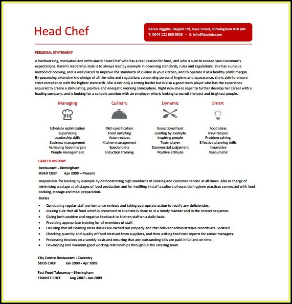 Chef Cv Template Free Resume Examples 9x8rjrz8dr Chef Cv Template Free