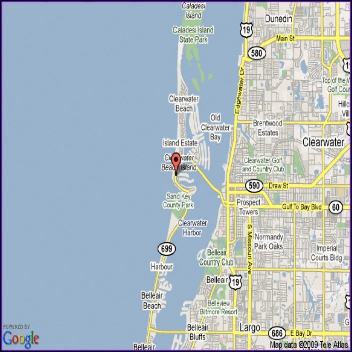Clearwater Beach Hotels Map Clearwater Beach Hotels Map