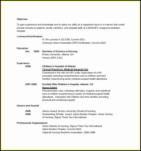Cna Resume For Hospital Job Cna Resume For Hospital Job