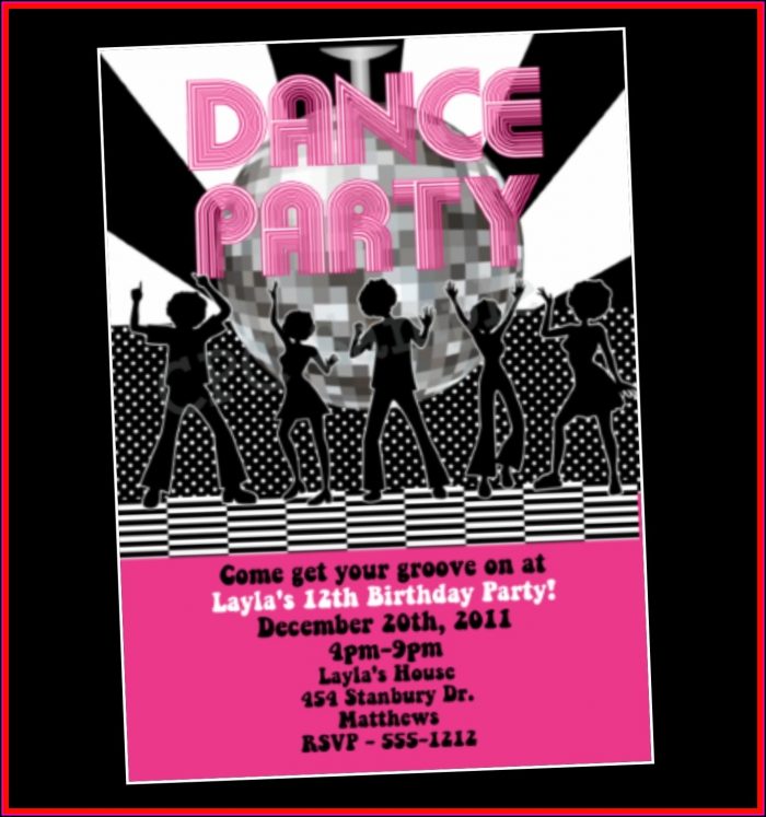 Dance Party Invitation Templates Free Dance Party Invitation Templates Free