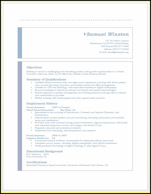 Dental Resume Templates Word Dental Resume Templates Word