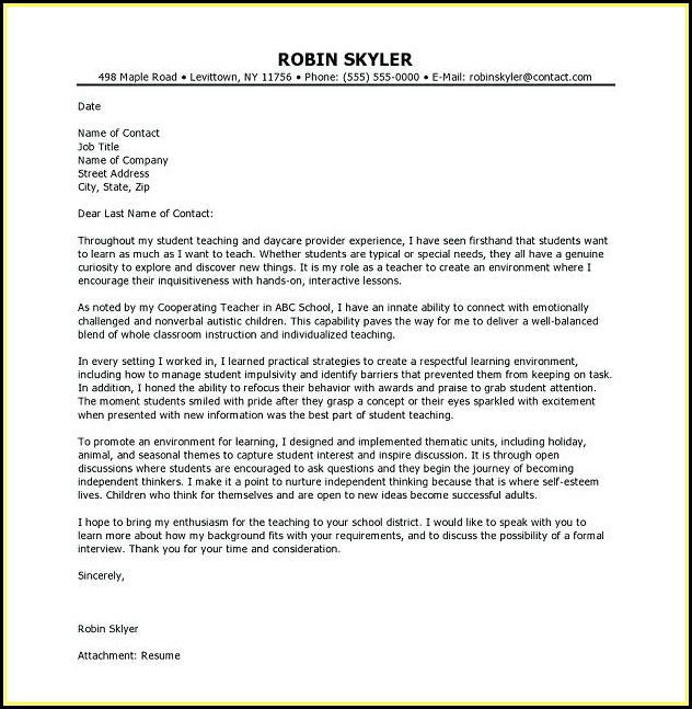 Download Resume Cover Letter Template Download Resume Cover Letter Template