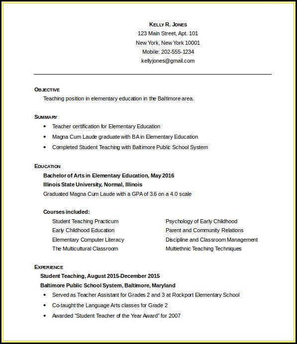 Education Resume Template Free Education Resume Template Free