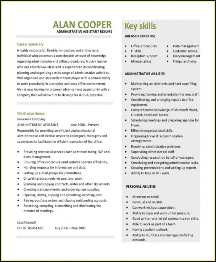 Executive Assistant Resume Templates Free Executive Assistant Resume Templates Free