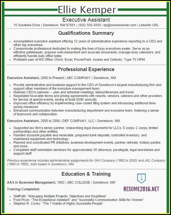 Executive Resume Examples 2016 Executive Resume Examples 2016