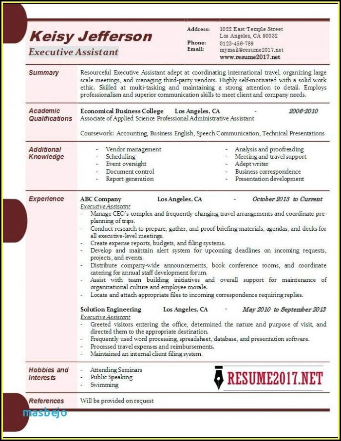 Executive Resume Examples 2017 Executive Resume Examples 2017