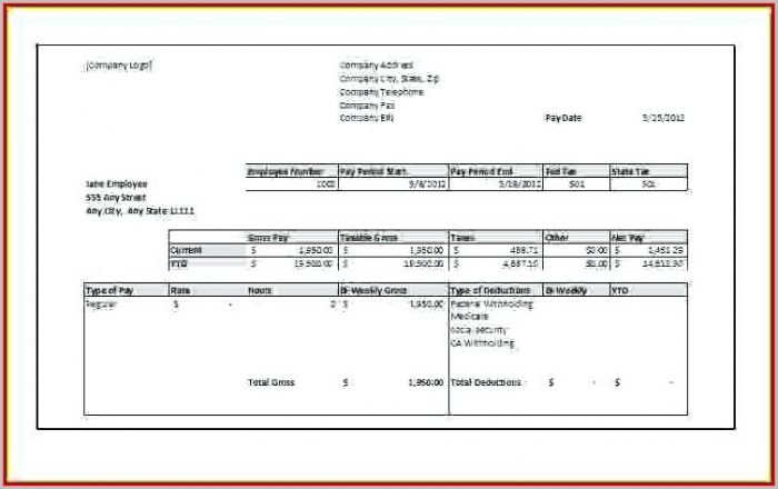Fake Pay Stub Template Free Fake Pay Stub Template Free