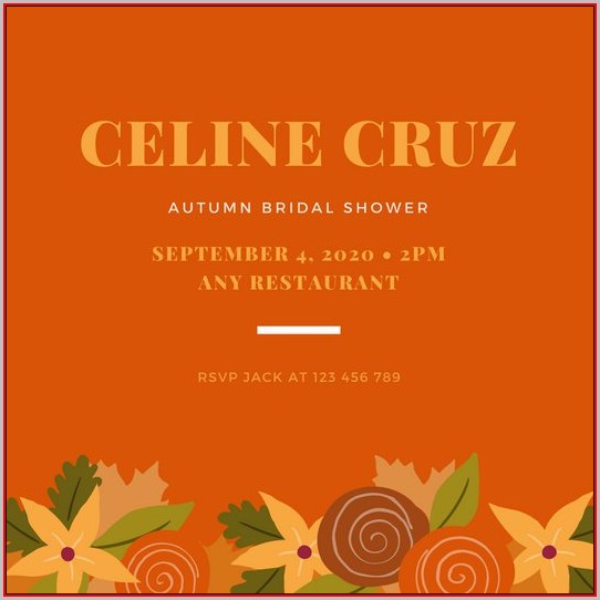 Fall Bridal Shower Invitation Templates Fall Bridal Shower Invitation Templates