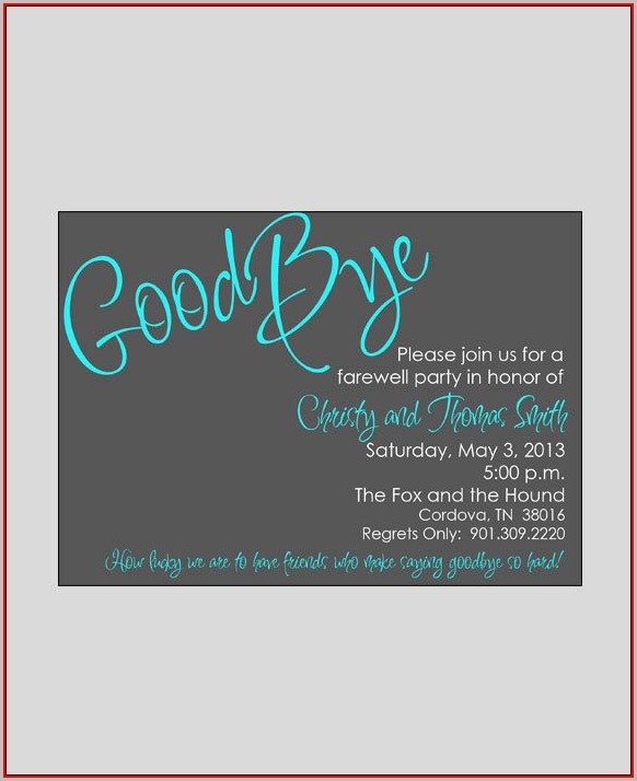 Farewell Invitation Template Editable Farewell Invitation Template Editable
