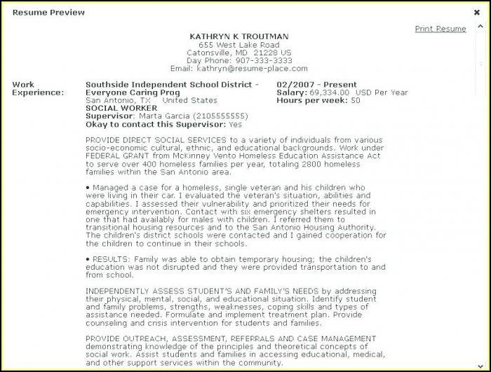 Federal Resume Template For Veterans Federal Resume Template For Veterans