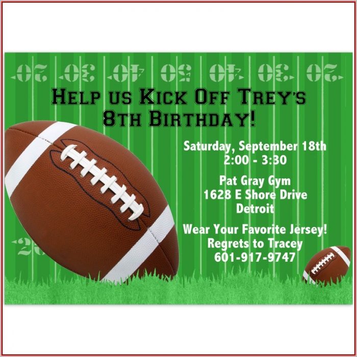 Football Birthday Party Invitation Templates Free Football Birthday Party Invitation Templates Free