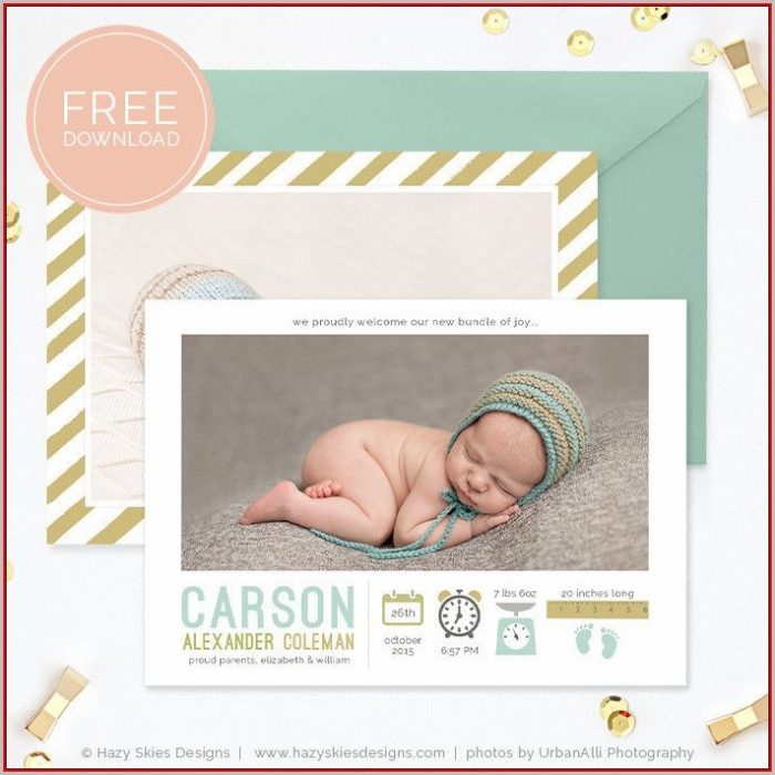 Free Baby Birth Announcement Template Free Baby Birth Announcement Template