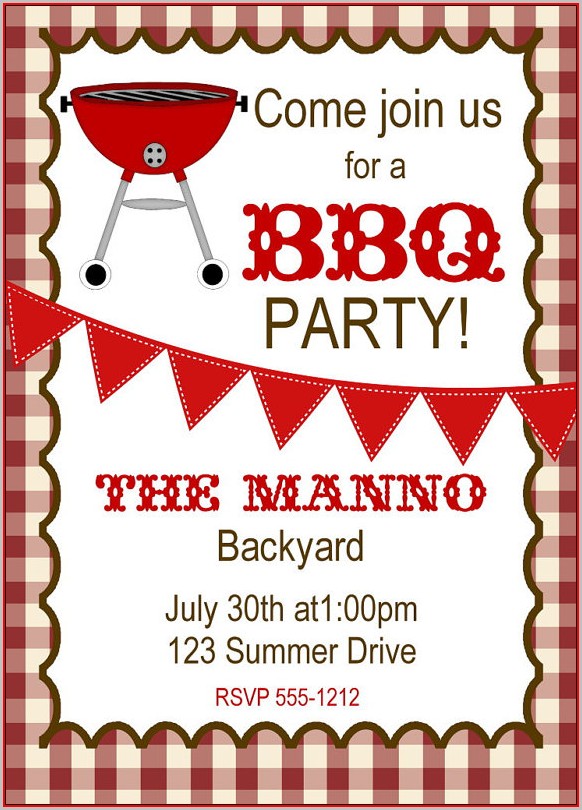 Free Bbq Invitation Templates Printable Free Bbq Invitation Templates Printable
